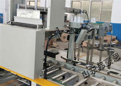 落差式全自動裝箱機，自動封箱機工作視頻