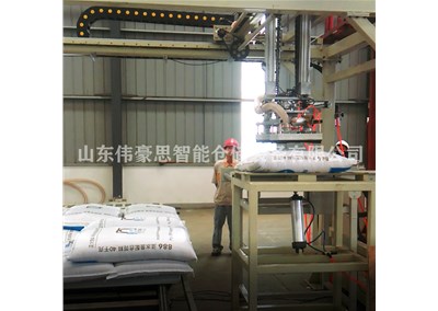 50KG水泥全自動拆垛機 袋料桁架拆垛機作業(yè)中