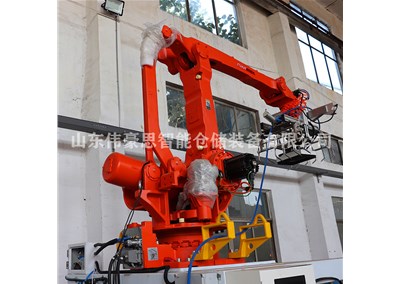 小蘇打定量包裝碼垛系統(tǒng) 全自動碼垛機工作現(xiàn)場