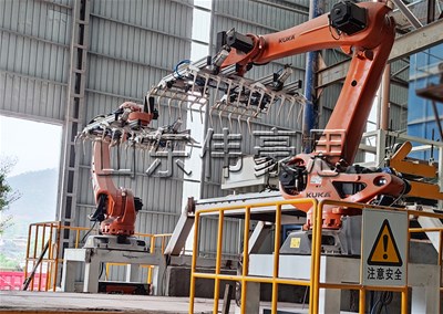 50KG水泥機(jī)械手裝車機(jī) 全自動(dòng)裝車機(jī)器人定制